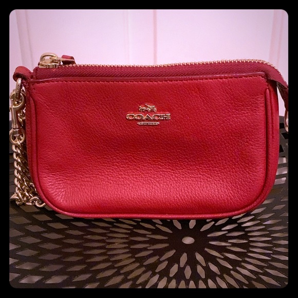 Red Coach wristlet - Picture 1 of 3